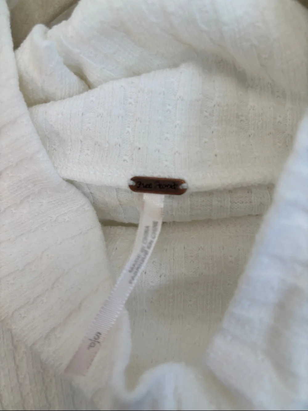 Free People Mixed-Up Cuff Thermal Top Ivory Combo Size S - Picture 2 of 11